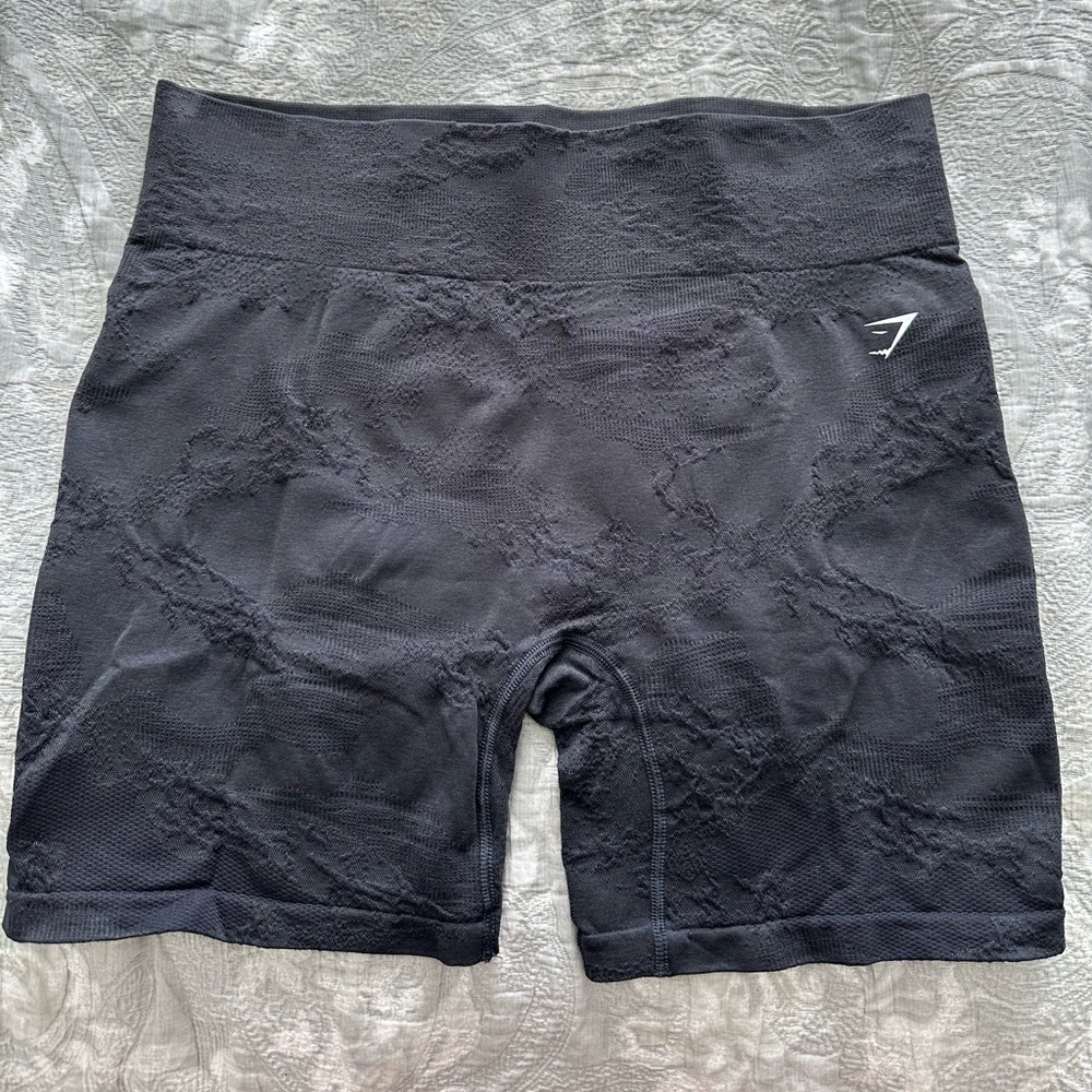 Gymshark shorts, size XXL, camo black pattern